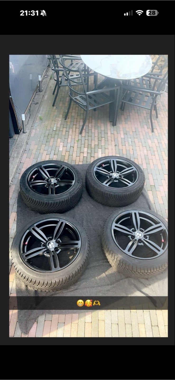 Mooie BMW M velgen met winterbanden - E46/3 serie, Ophalen, Gebruikt