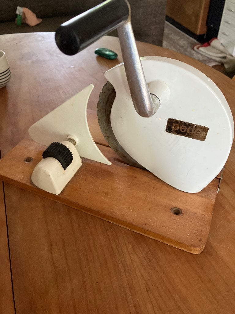 Retro vintage Pede snijmachine, Gebruikt, Ophalen of Verzenden, Metaal, Snijmachine