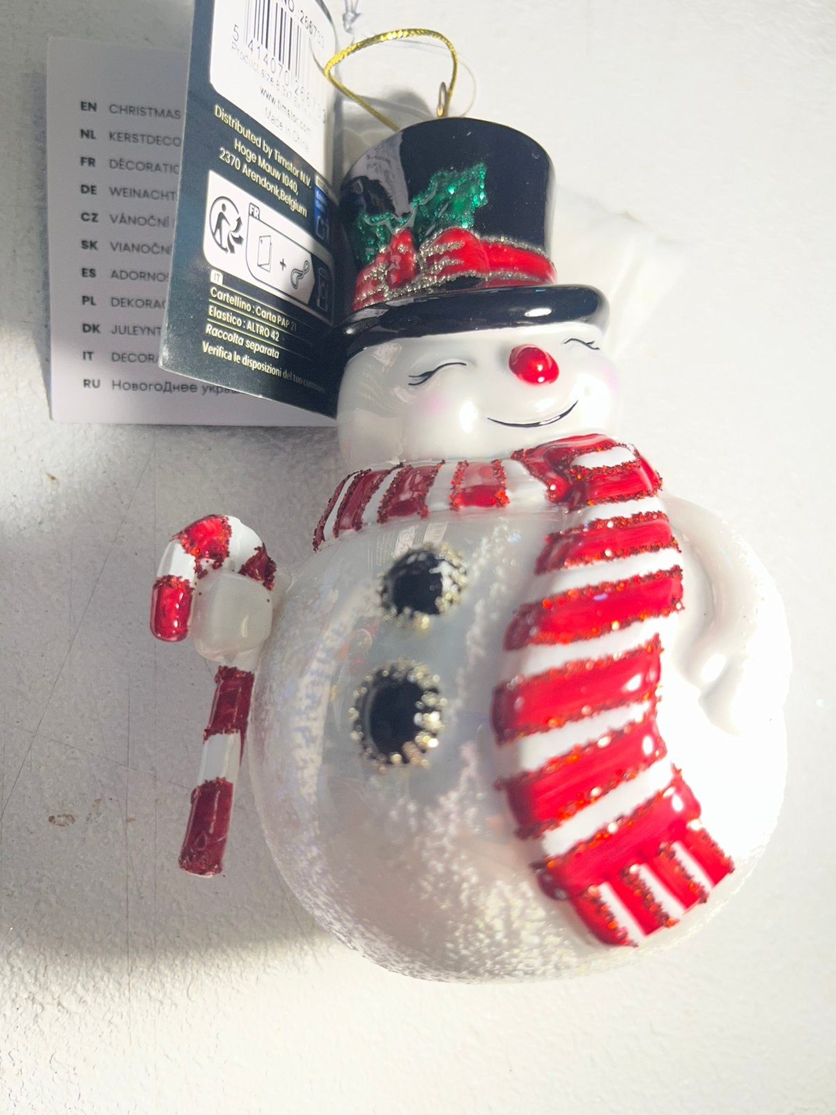 Kerstboom glas ornament, Ophalen of Verzenden, Nieuw
