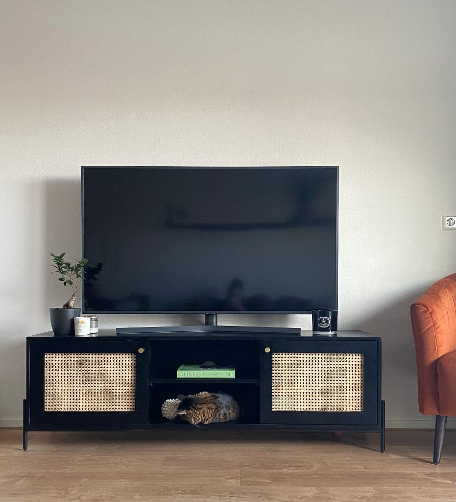 Westwing wood TV stand, Huis en Inrichting, Ophalen, 150 tot 200 cm, Zo goed als nieuw, Minder dan 100 cm