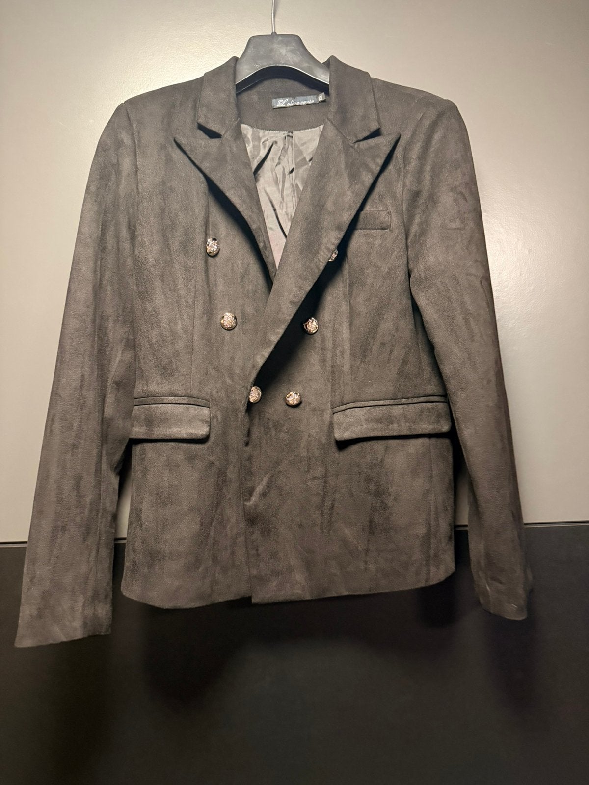 Blazer suède jasje gouden knopen maat XXL, Ophalen of Verzenden, Zo goed als nieuw, Maat 46/48 (XL) of groter
