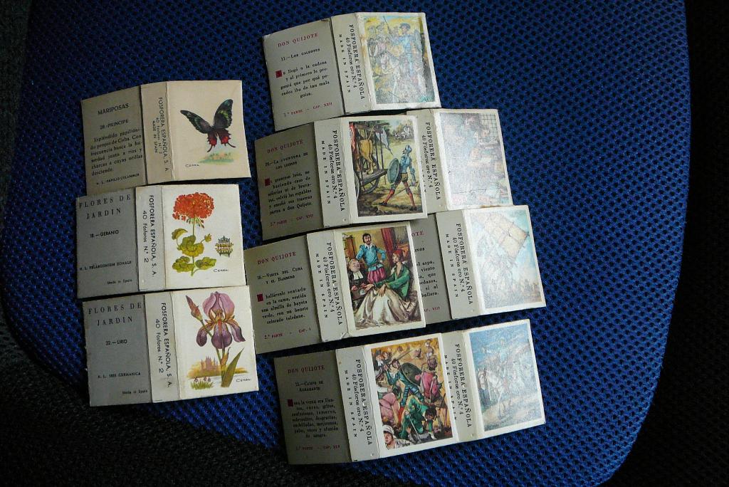 luciferdoos-plaatjes Don Quichotte en bloemen € 10,00, Ophalen of Verzenden, Nieuw, Luciferdoosjes of -merken