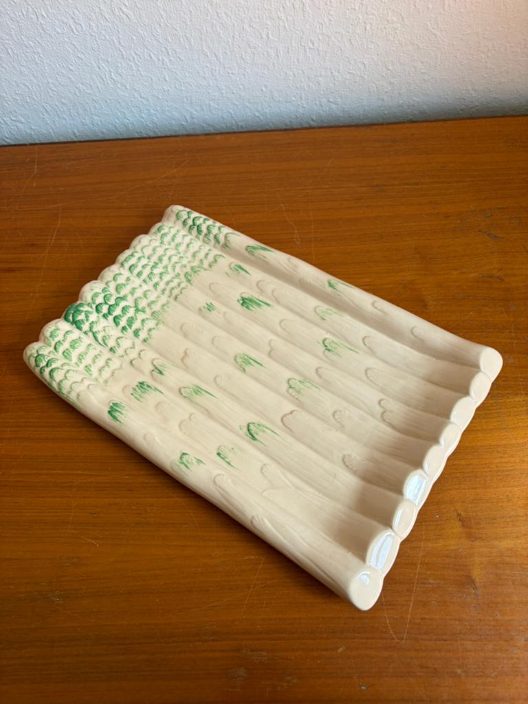 Aspergeschaal, Keramiek, Overige typen, Ophalen of Verzenden, Zo goed als nieuw