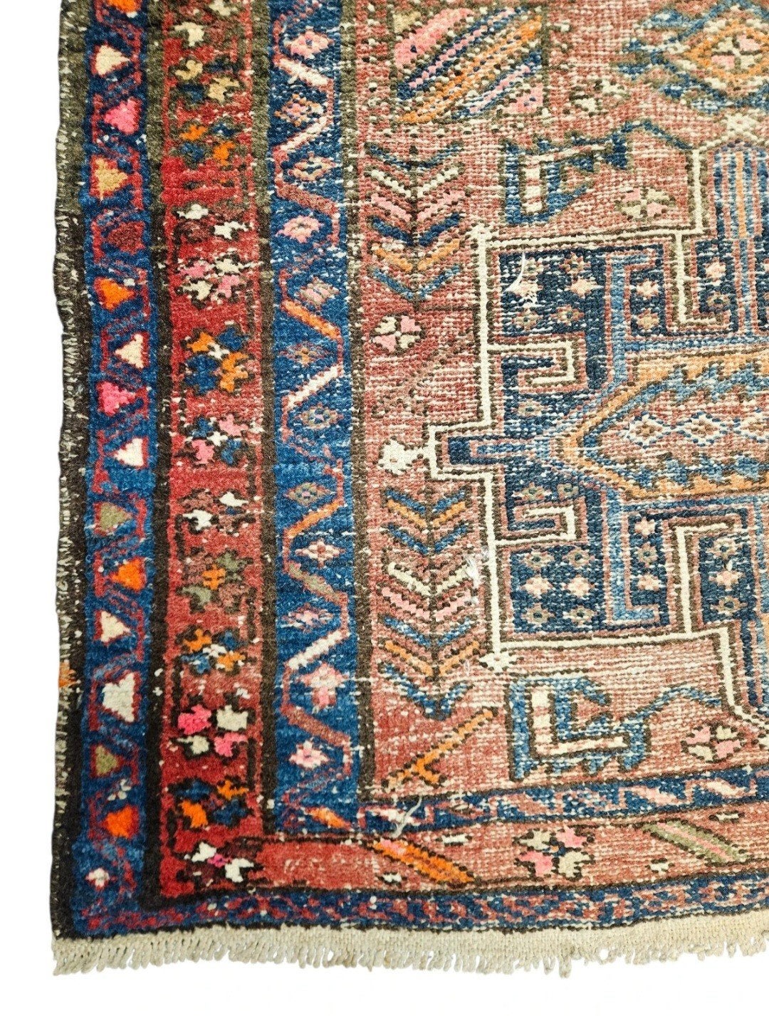Handgeknoopt Perzisch wol tapijt loper Heriz 105x320cm, Gebruikt, 100 tot 150 cm, Www.hypepopup.nl, Ophalen of Verzenden