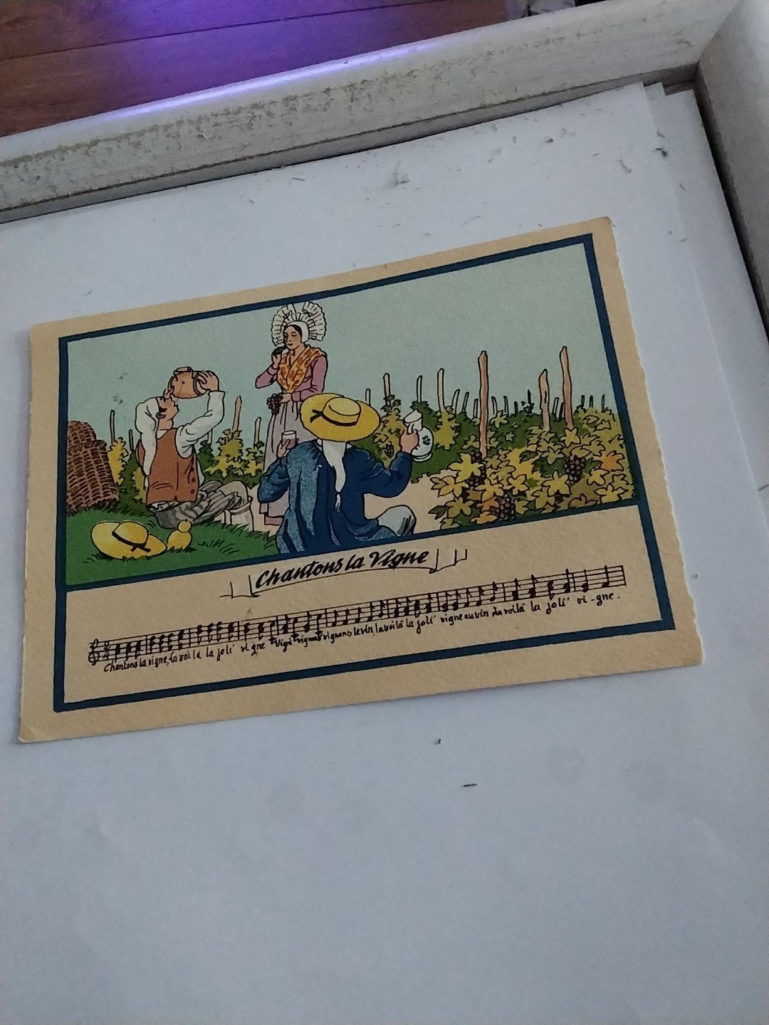 Oude Franse Ansichtkaart - Chantons la Vigne, Ophalen of Verzenden, 1960 tot 1980, Gelopen