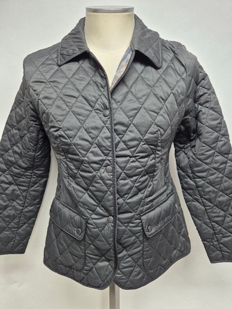 Barbour 'Cynthia Matt Quilt' dames jas, maat 38, Kleding | Dames, Maat 38/40 (M), Barbour, Zwart, Ophalen of Verzenden