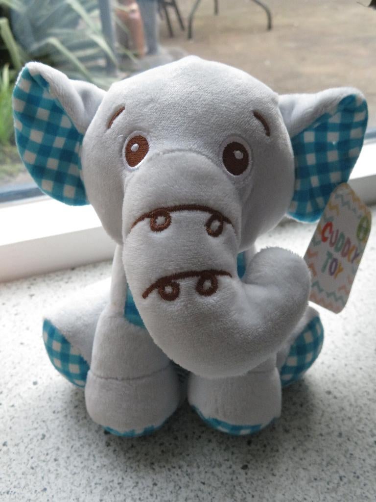 Olifant olifantje Cuddly Toy merk ZD Trading van Action, Blauw, Nieuw, Ophalen of Verzenden, Wasbaar