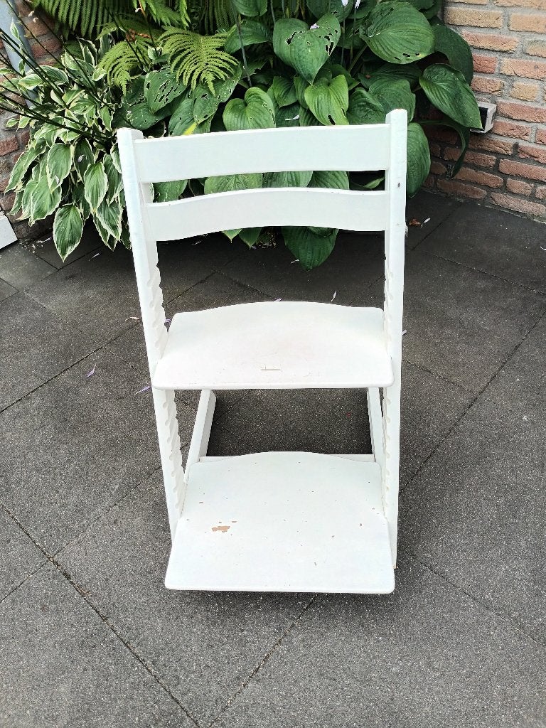 Witte Stokke Trip Trap meegroeistoel, verstelbaar, Kinderen en Baby's, Kinderstoelen, Gebruikt, Meegroeistoel, Ophalen