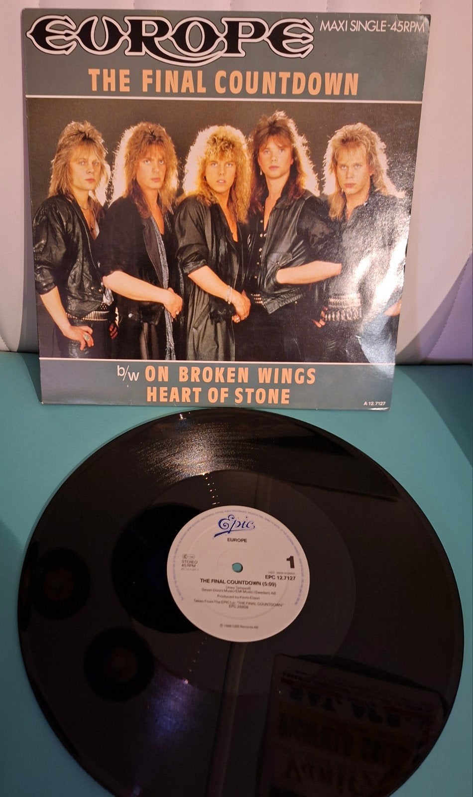 Europe - The Final Countdown (Maxi Single 45RPM)1986, 1980 - 1989, Ophalen of Verzenden, 12 inch, Poprock