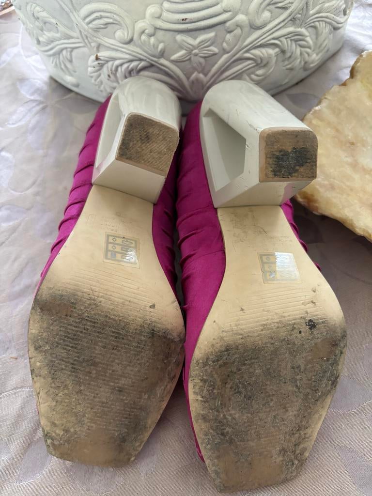 Bertie (Dune London) Fuchsiaroze Pumps - Unieke Hak - Maat 3, Kleding | Dames, Schoenen, Ophalen of Verzenden, Gedragen, Roze