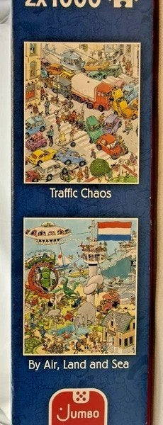 Jan van Haasteren Puzzel 2x1000 Verkeerschaos en Ter Land te, Hobby en Vrije tijd, Denksport en Puzzels, Verzenden, 500 t/m 1500 stukjes
