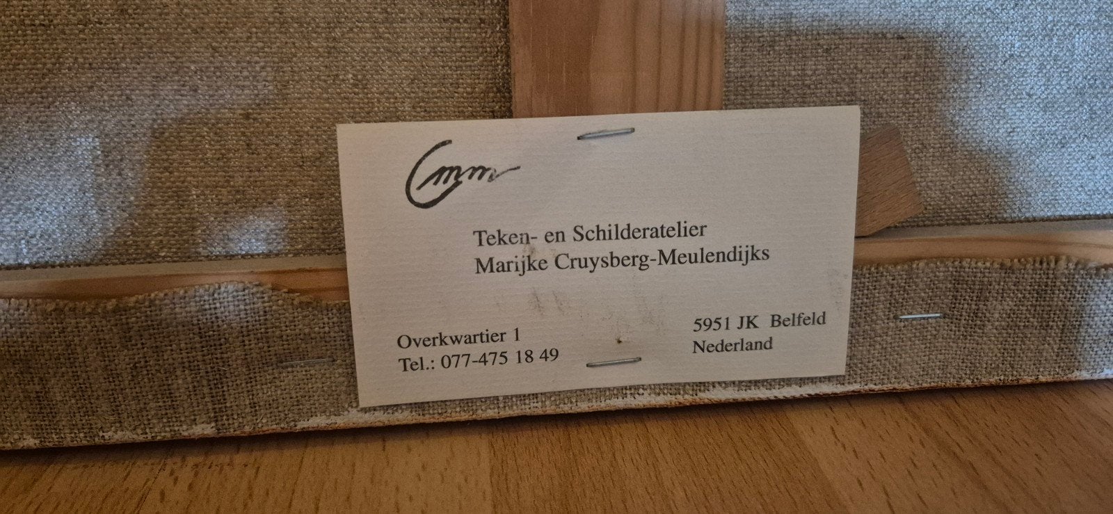 2 Schilderijen Marijke Cruysberg-Meulendijks 50x70, Ophalen, Overig onderwerp, Op houten frame, Olieverf