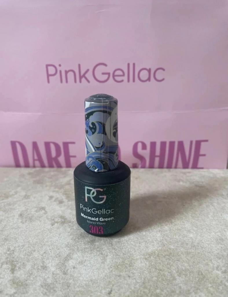 Pink Gellac 303 Mermaid Green - Nieuw, Nieuw, Ophalen of Verzenden, Groen, Handen en Nagels