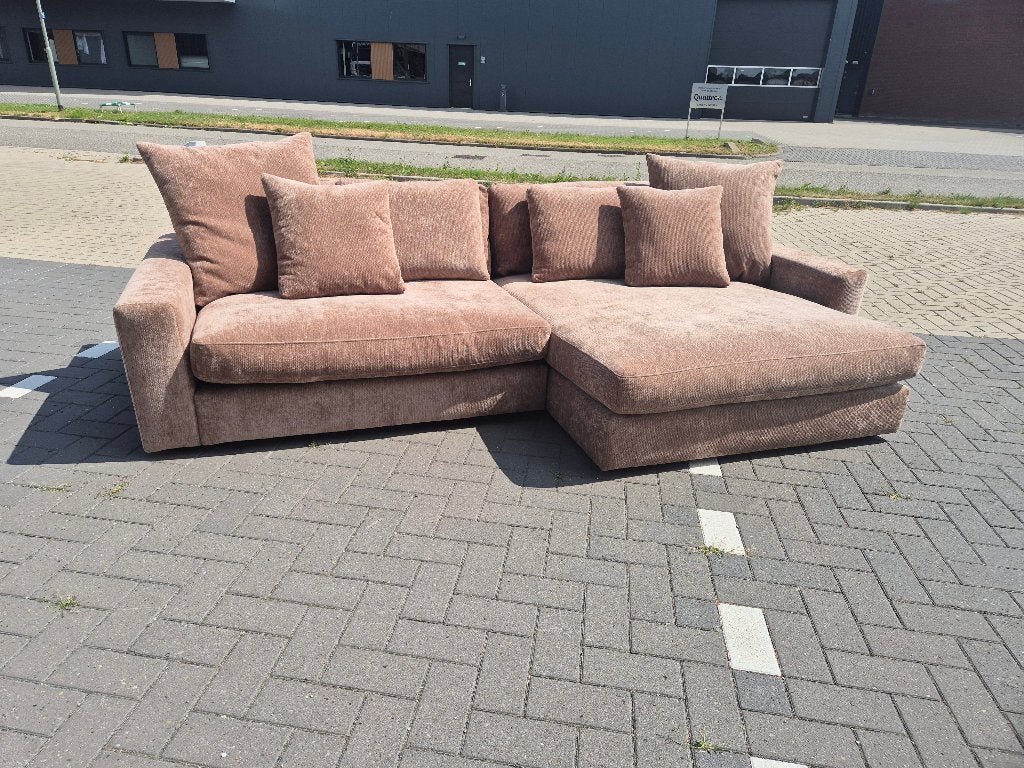 Comfortabele hoekbank met chaise longue, Ophalen, Modern, Comfortabel, 250 tot 300 cm, Gebruikt