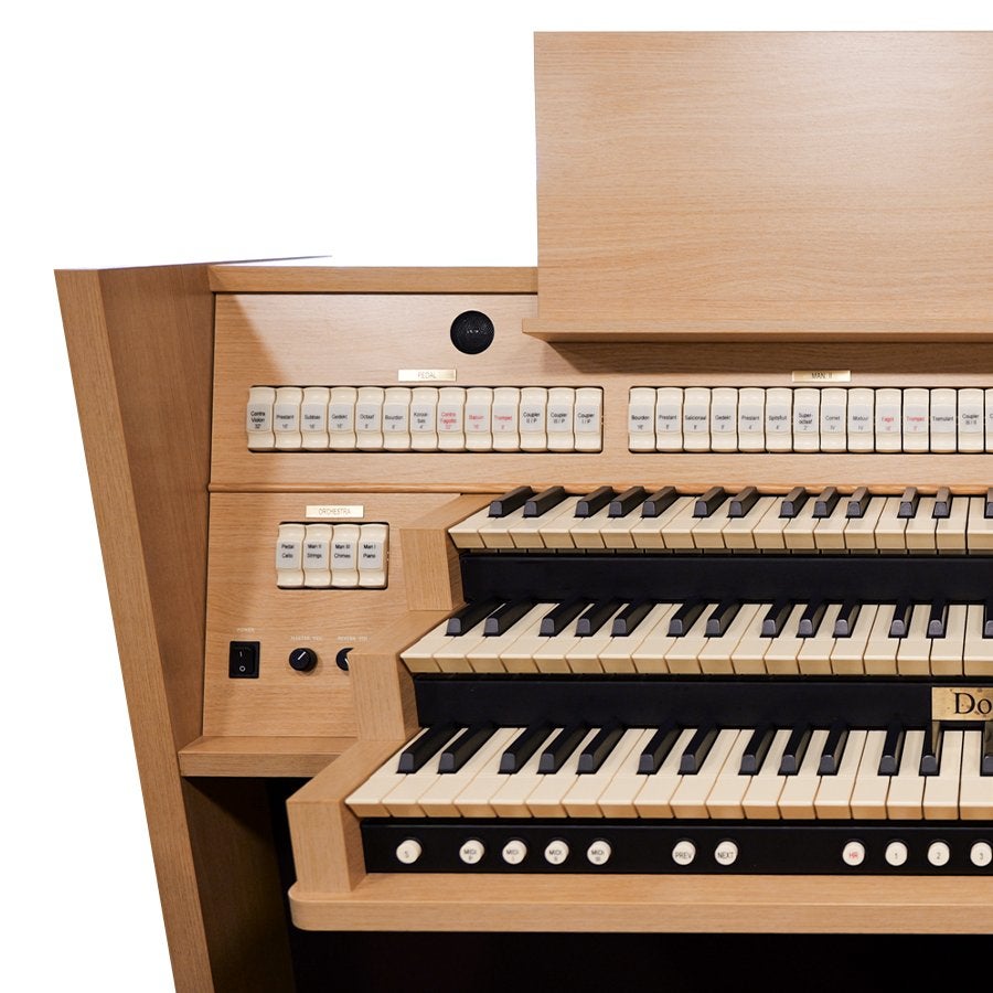 Domus Chorale 8 Occasion Blank Eiken Orgel, 3 klavieren, 3364AE, Ophalen of Verzenden, Info@johdeheer.nl