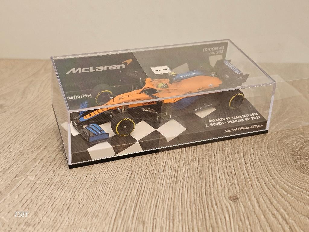 McLaren MCL35M, Lando Norris # 4, GP Bahrain 2021. *NIEUW*, Hobby en Vrije tijd, Modelauto's | 1:43, Nieuw, Auto, MiniChamps, Ophalen of Verzenden