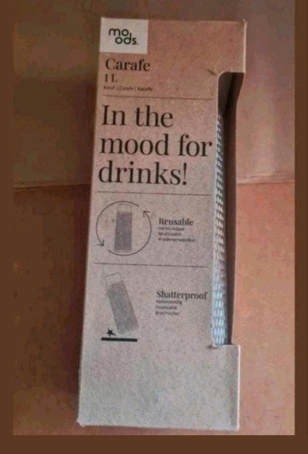 Ah moods buitenservies buiten servies karaf 1 liter, Ophalen, Nieuw