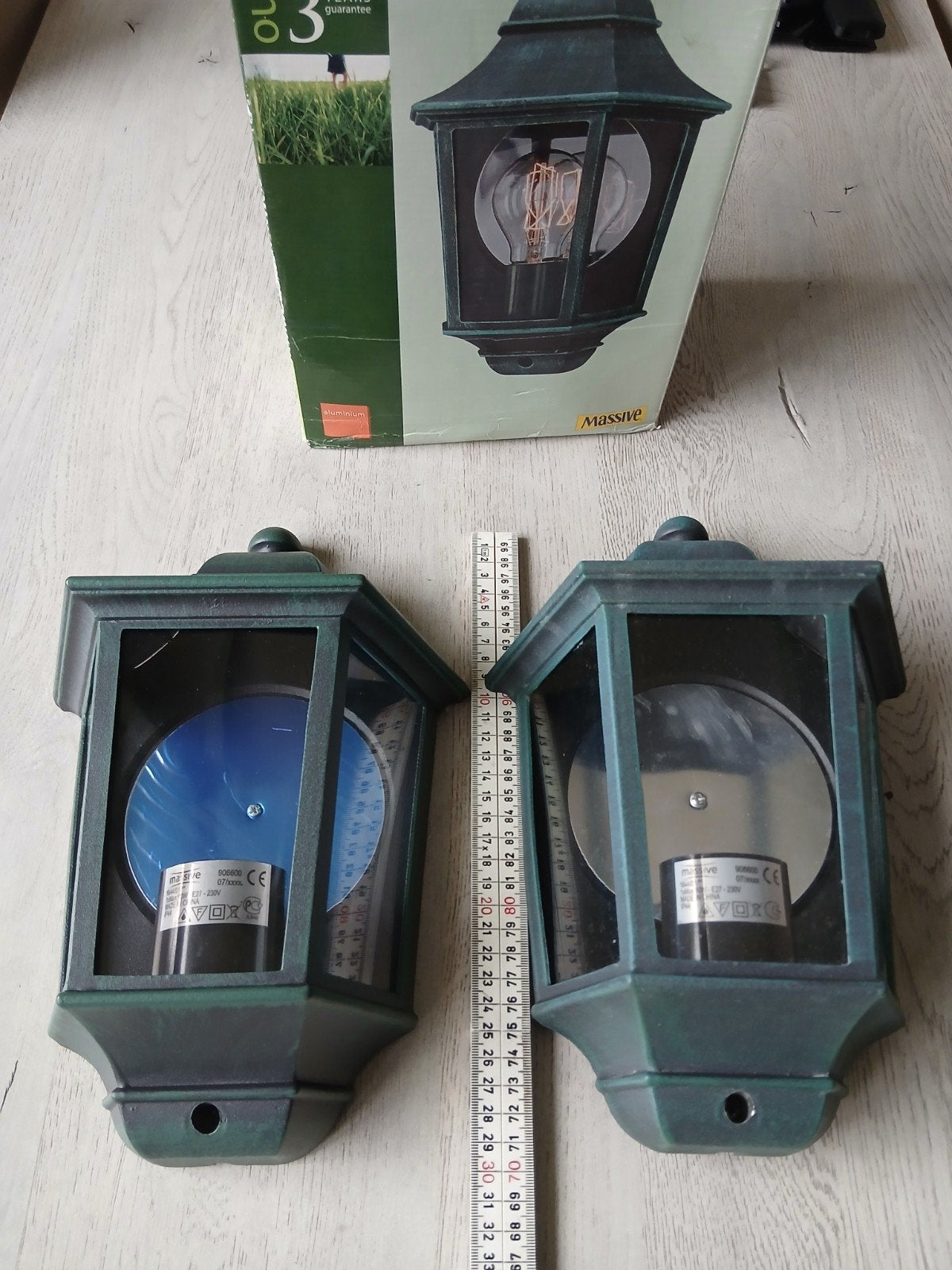 Buitenlampen : 1 x hang en 2 x wand, Tuin en Terras, Wandlamp, Ophalen of Verzenden, Netvoeding, 50 tot 250 watt