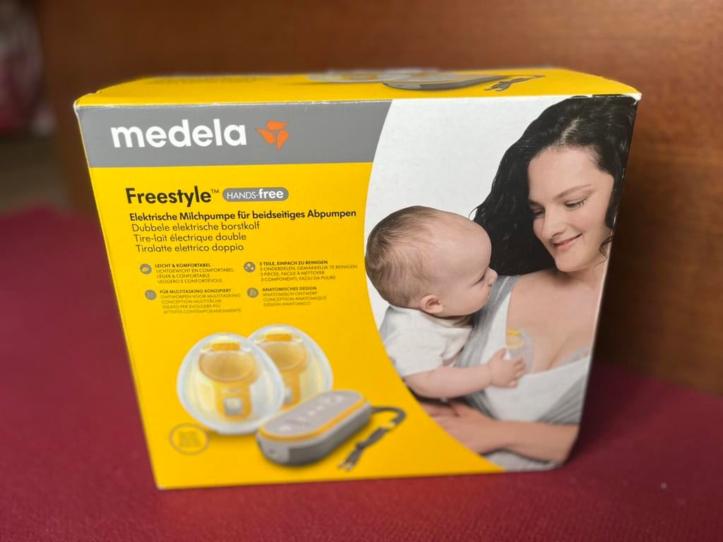 Medela freestyle handsfree, dubbele elektrische borstkolf, Ophalen, Zo goed als nieuw, Borstkolf