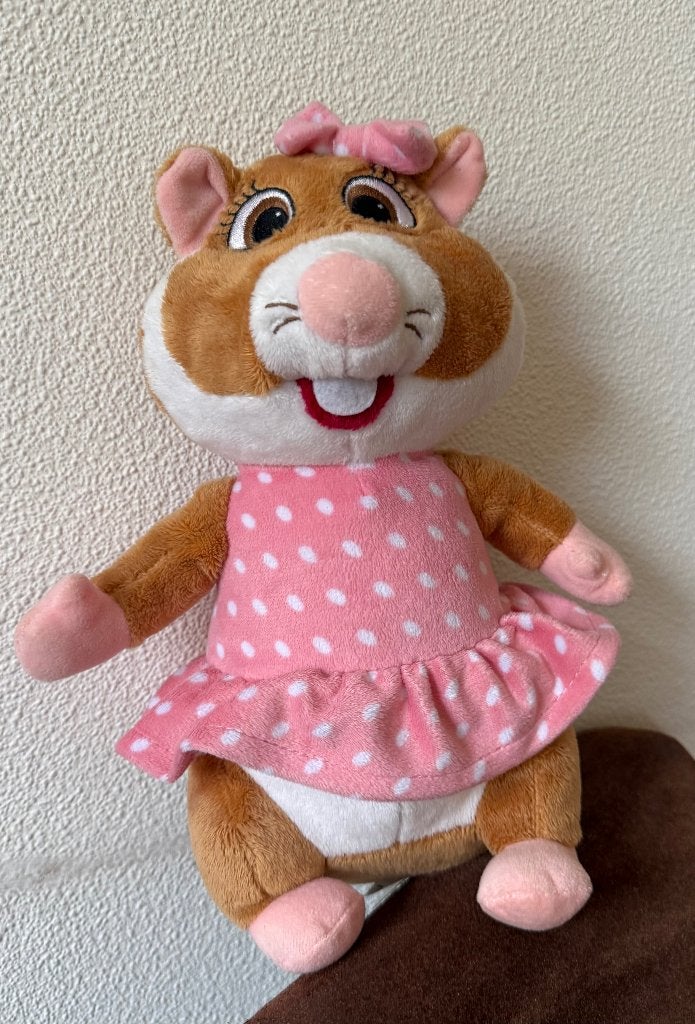 AH Knuffel Hamster Meisje met roze jurkje, Hamster, Nieuw, Ophalen of Verzenden, Middelgroot (20 tot 80 cm)