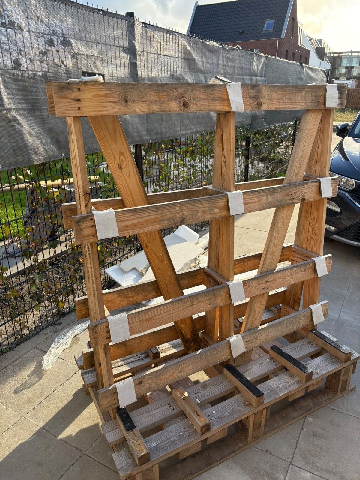 Gratis Houten Pallet, Ophalen, Gebruikt, Overige typen, 200 tot 250 cm
