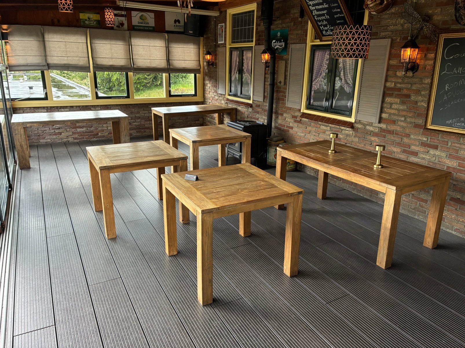 Tafels aanbieding! 80 - 160 - 240 x 100 - 80 x 80 cm, 200 cm of meer, Zo goed als nieuw, Vijf personen of meer, Rechthoekig