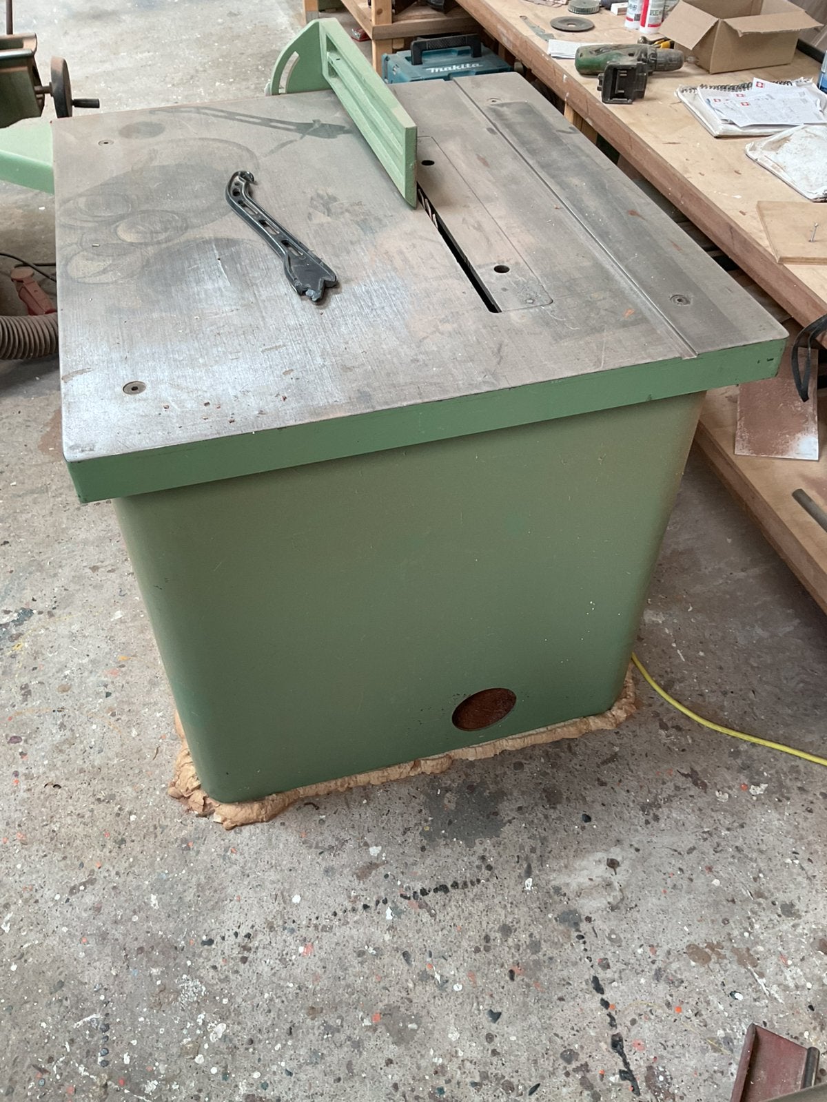Harwi zaagtafel schulpzaag krachtstroom, Ophalen, Gebruikt, Cirkelzaag, 70 mm of meer