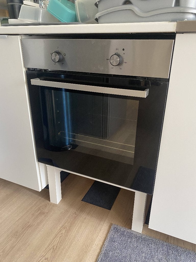 roestvrij stalen oven, Ophalen, Grijs, 50 tot 100 cm, Zo goed als nieuw