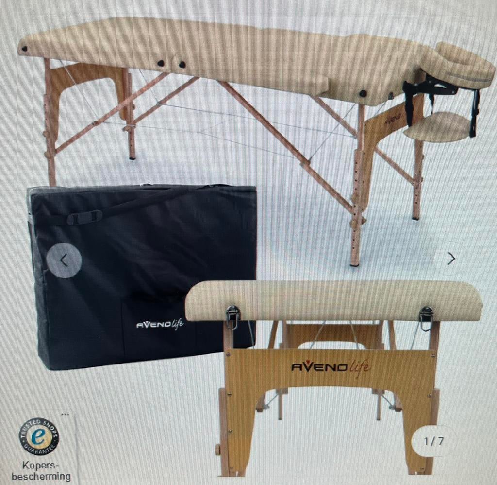 Massagetafel inklapbaar van Aveno: Sofia Light, Ophalen, Zo goed als nieuw, Massagetafel