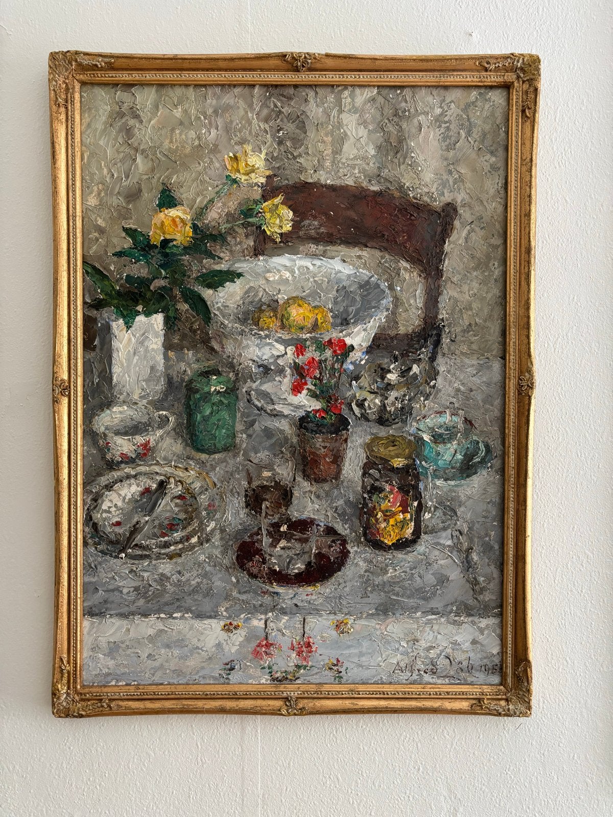 Alfred Löb (1883-1959)- Stilleven, Antiek en Kunst, Kunst | Schilderijen | Klassiek, Ophalen, Doek, Stilleven, Impressionistisch