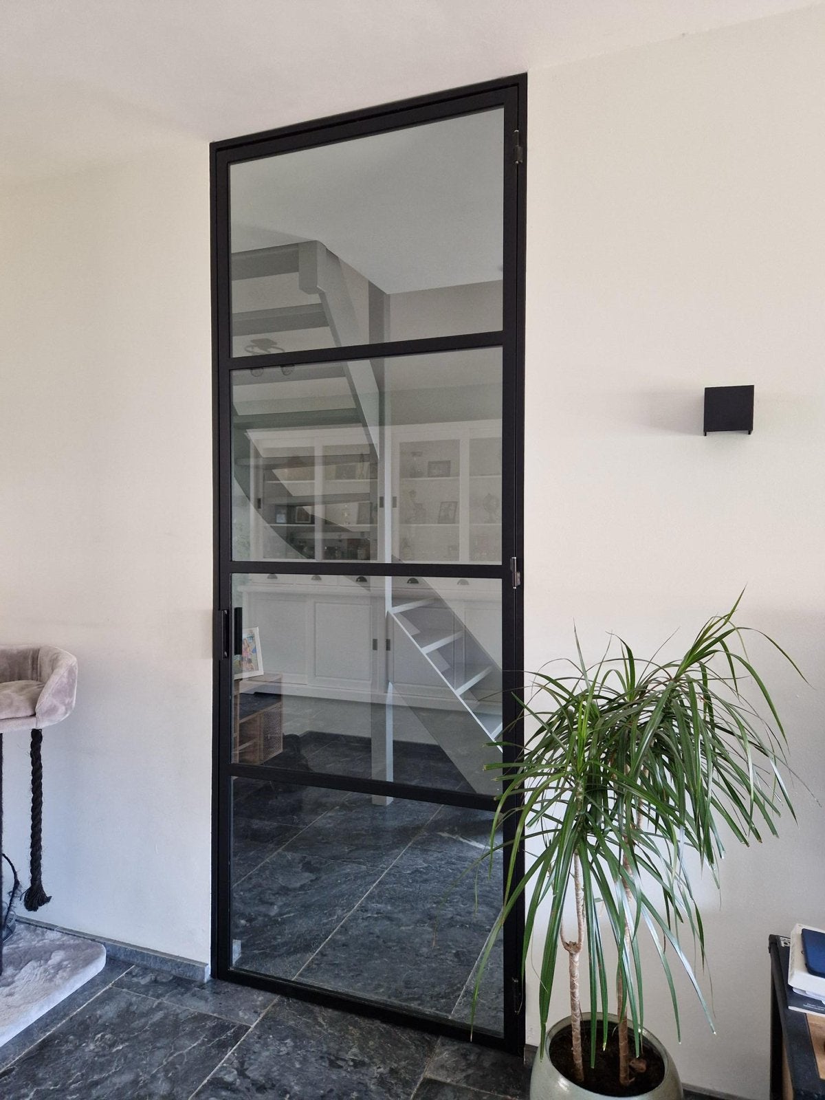 Opknapper stalen deur met glas - 975x2565 mm, Doe-het-zelf en Verbouw, Ophalen, 80 tot 100 cm, 215 cm of meer, Binnendeur