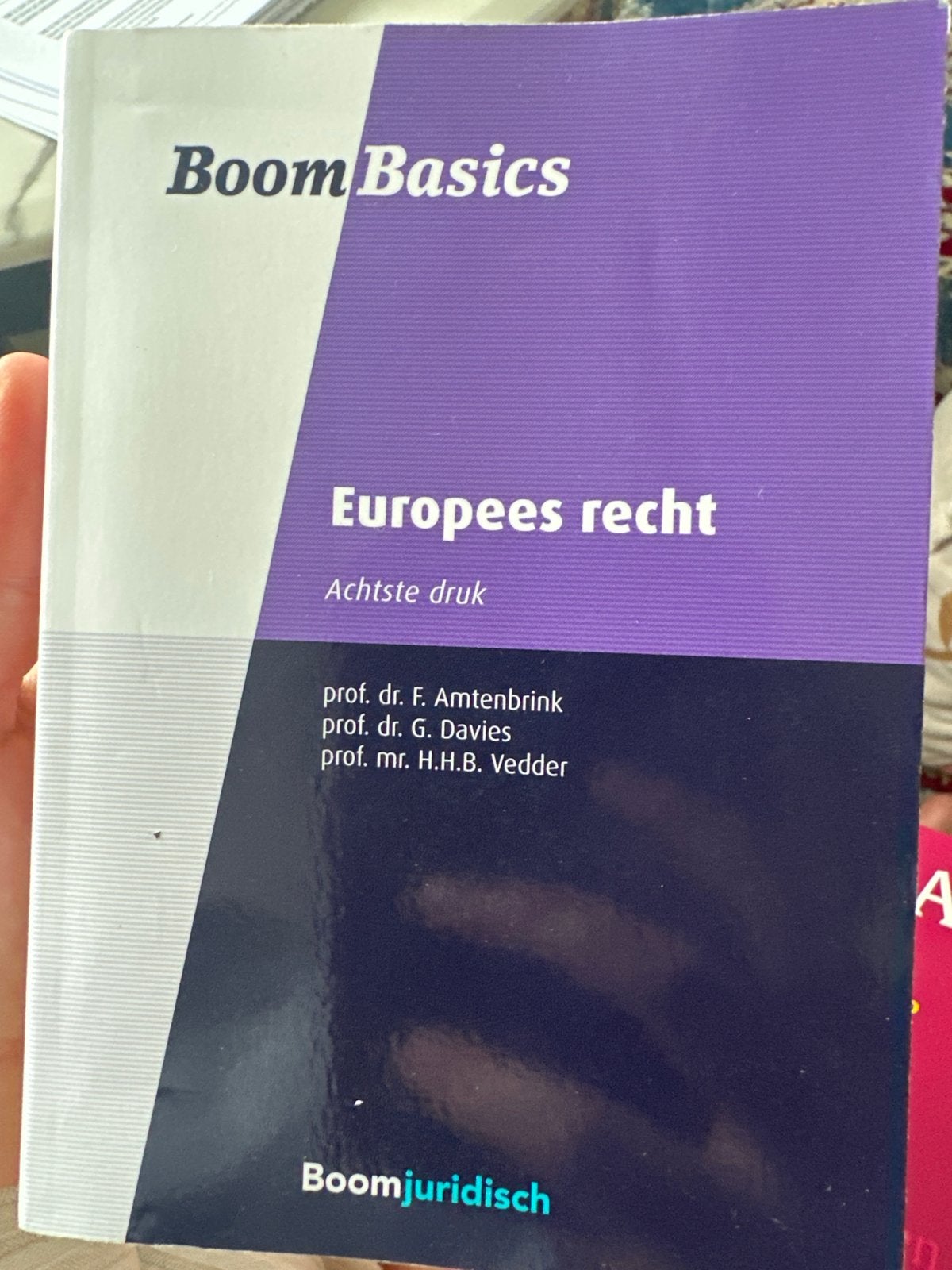 Boom Basics Europees recht - Achtste druk, Boeken, Ophalen of Verzenden, Gamma, Zo goed als nieuw, HBO