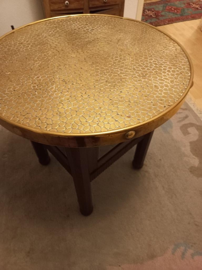 Thee  kastje met rond koperblad, Antiek en Kunst, Curiosa en Brocante, Ophalen