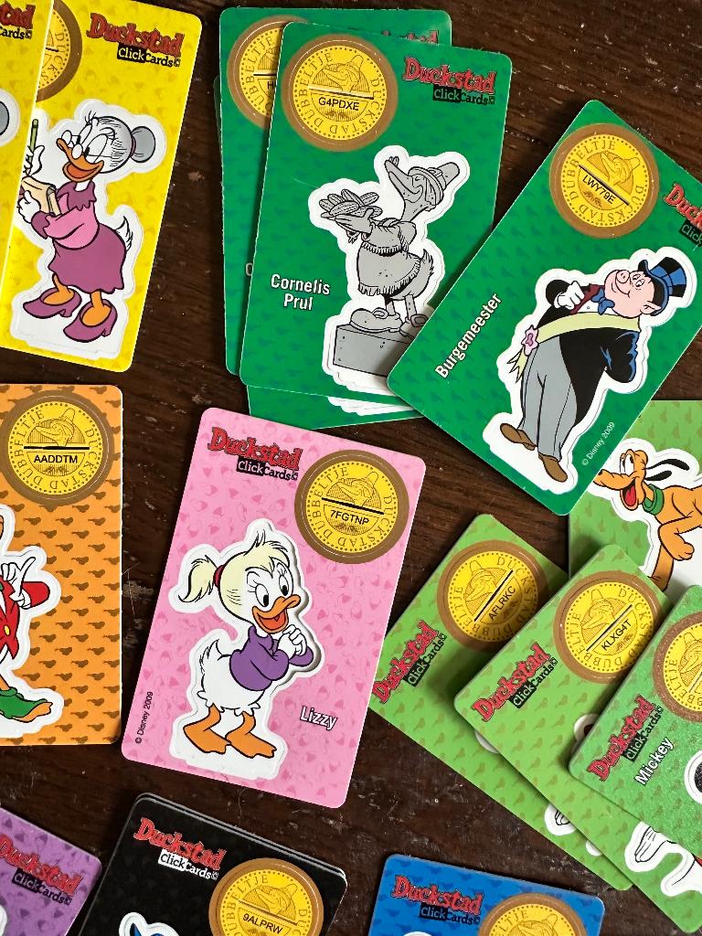 Duckstad Click Cards Disney  intact! € 0,10 pstuk, Ophalen of Verzenden, Donald Duck, Nieuw, Plaatje of Poster