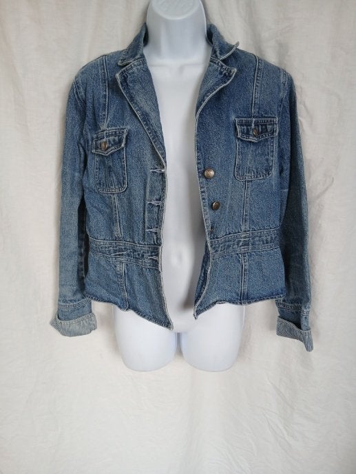 Stoere spijkerjas zonder stretch mt M merk Pulls, Maat 38/40 (M), Blauw, ., Ophalen of Verzenden