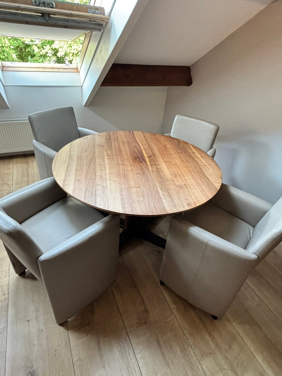 Mooie team 7 Girado eetkamer tafel met 4 fauteuils, Ophalen, Modern, 4 tot 6 stoelen