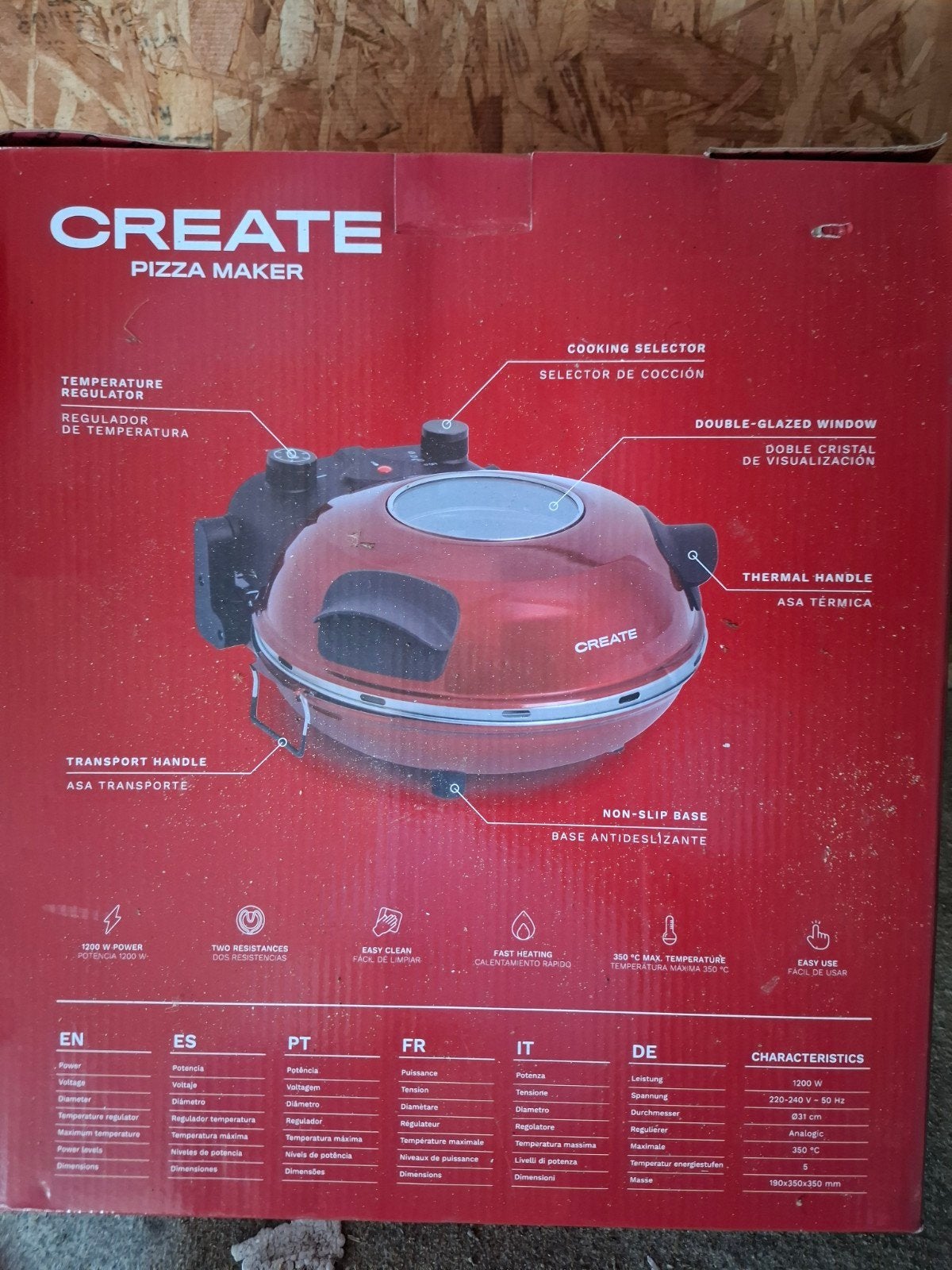 CREATE Pizza Maker - Elektrische Pizza Oven, Ophalen, Gebruikt, Vrijstaand, Pizzaoven