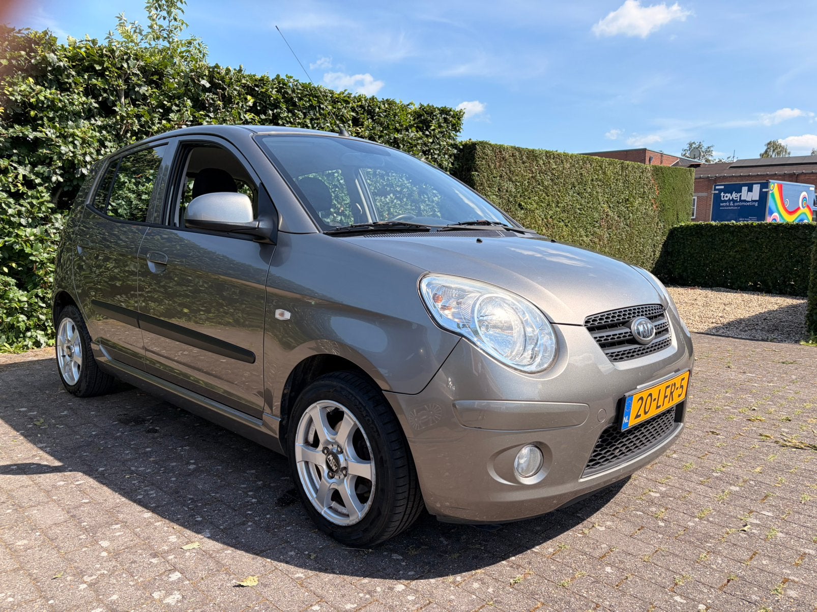 Kia Picanto 1.0 2010 Grijs airco 5drs, Auto's, 4 cilinders, 400 kg, Origineel Nederlands, Handgeschakeld