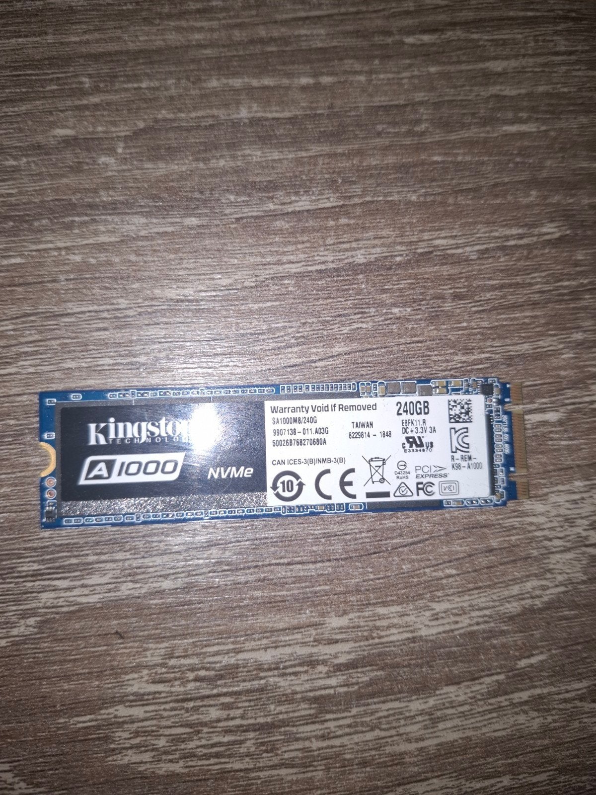 Kingston A1000 NVMe SSD 240GB M.2, Computers en Software, Intern, Gebruikt, Kingston, Server