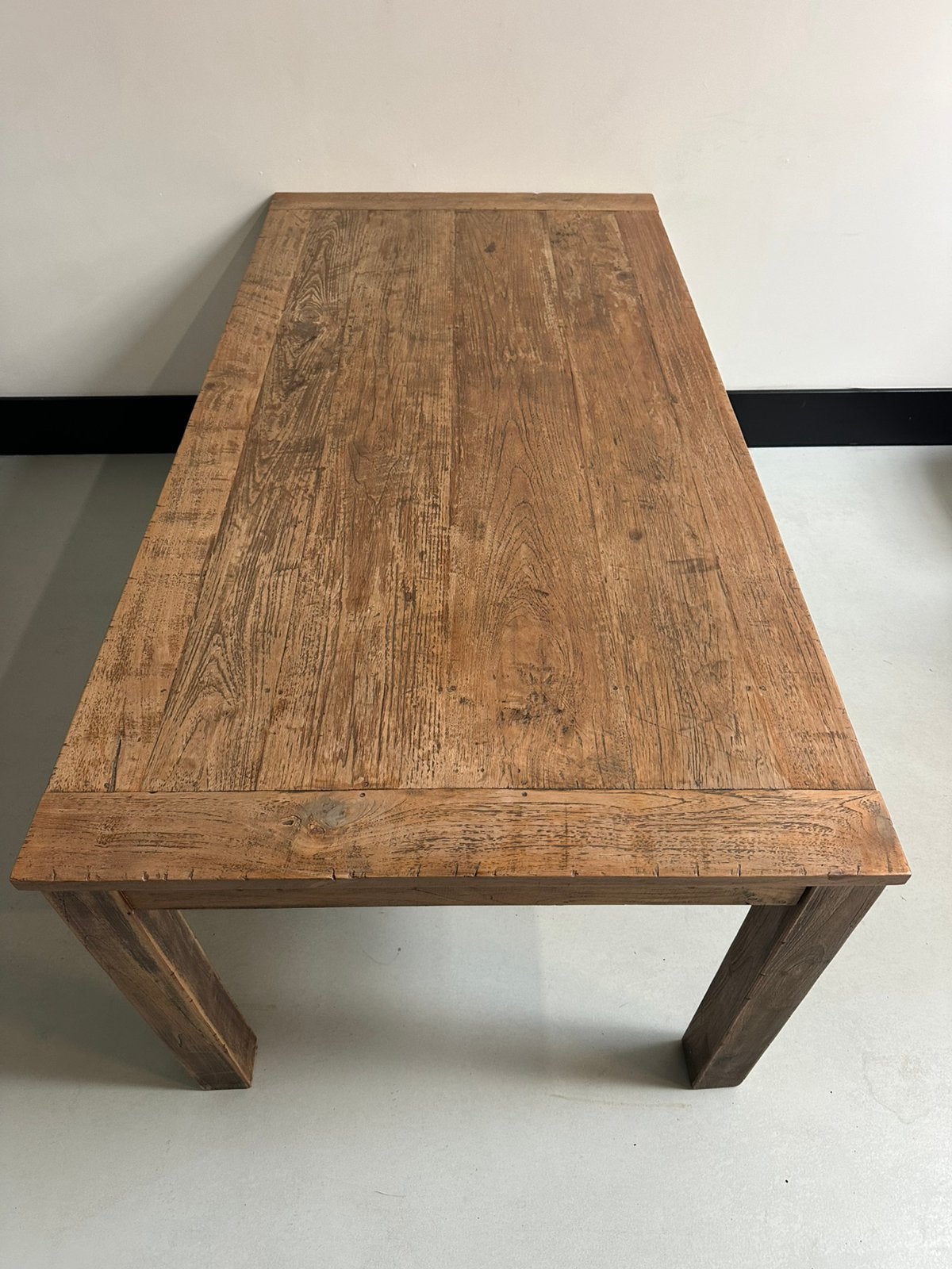 Uitschuifbare massief houten tafel - 2m tot 3m, Ophalen, 200 cm of meer, 50 tot 100 cm, Zo goed als nieuw