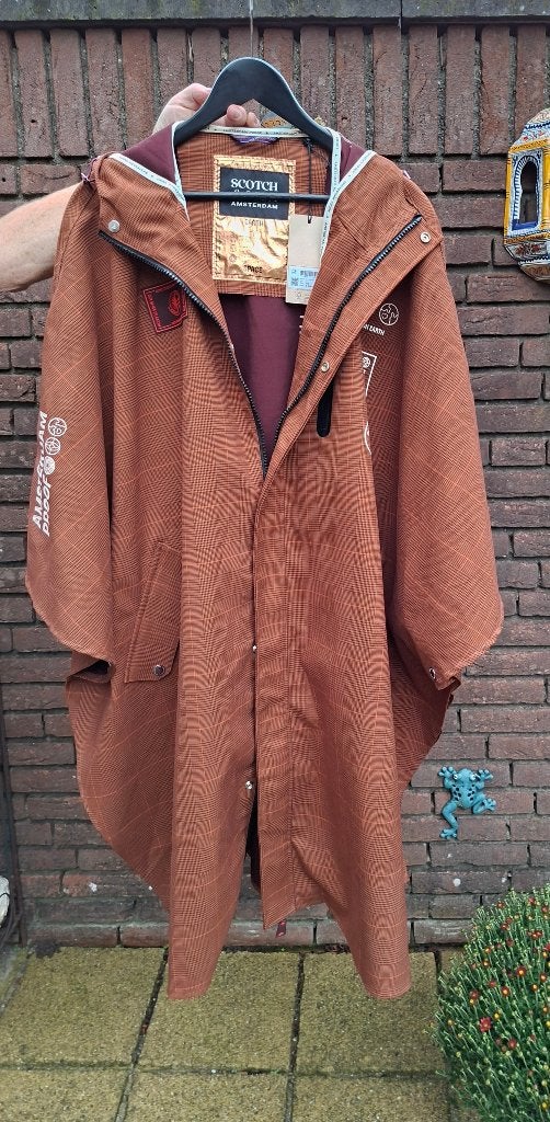 Scotch & Soda regen poncho, Bruin, Nieuw, Scotch & Soda, Ophalen of Verzenden