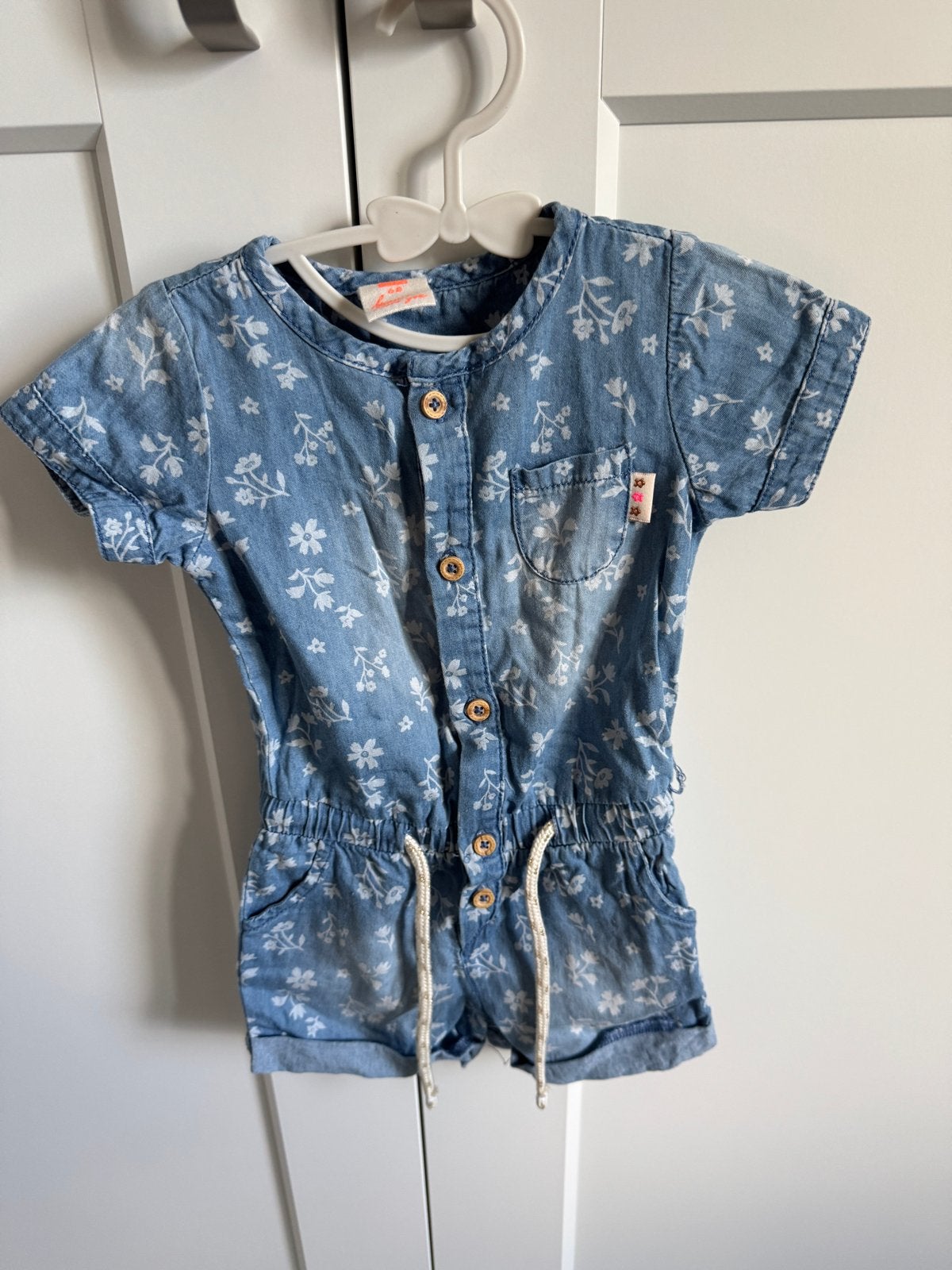 HEMA Denim Romper pakje - Maat 68, Ophalen of Verzenden, Zo goed als nieuw, Meisje, Pakje
