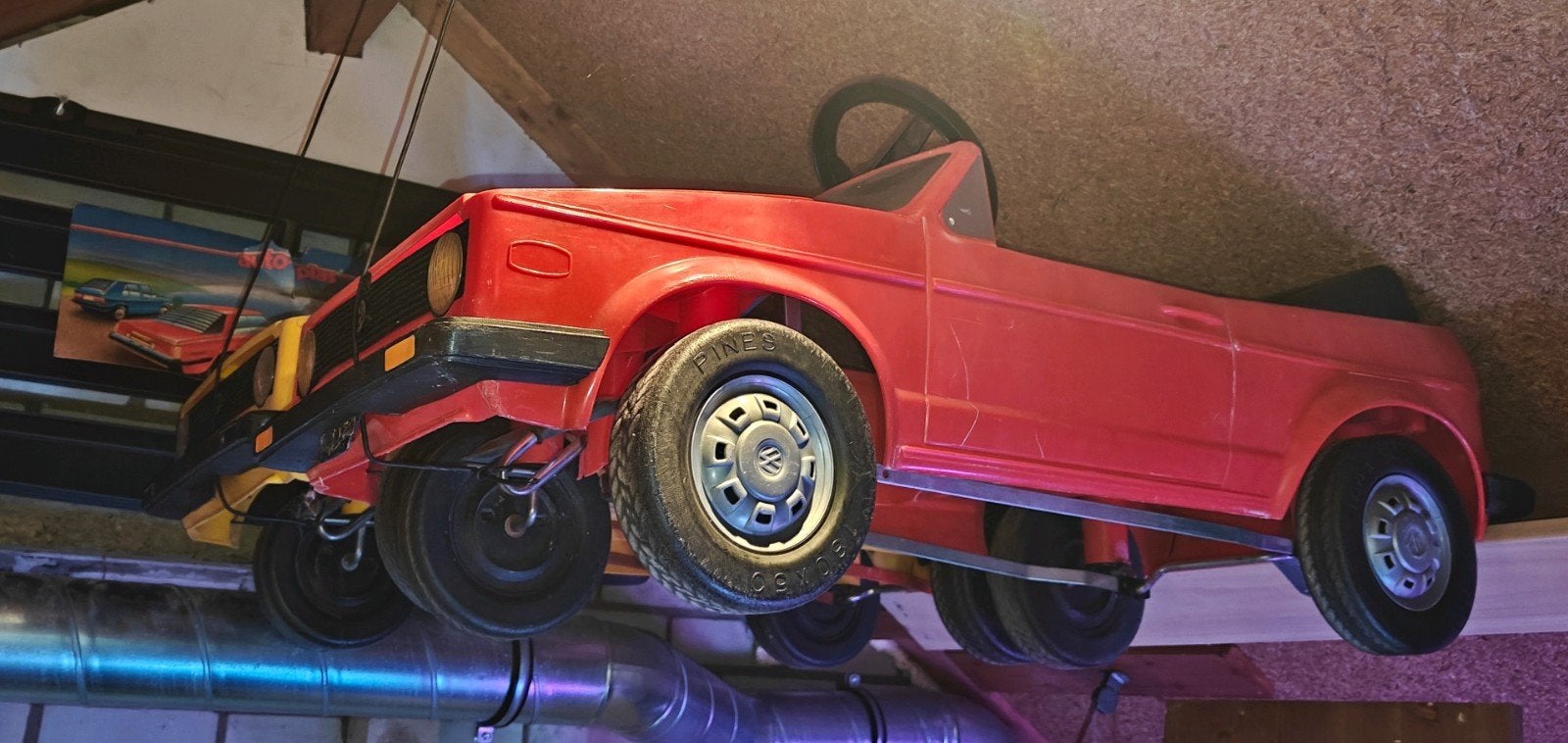 Pines VW Golf MK1 Trapauto's - Geel en Rood, Ophalen