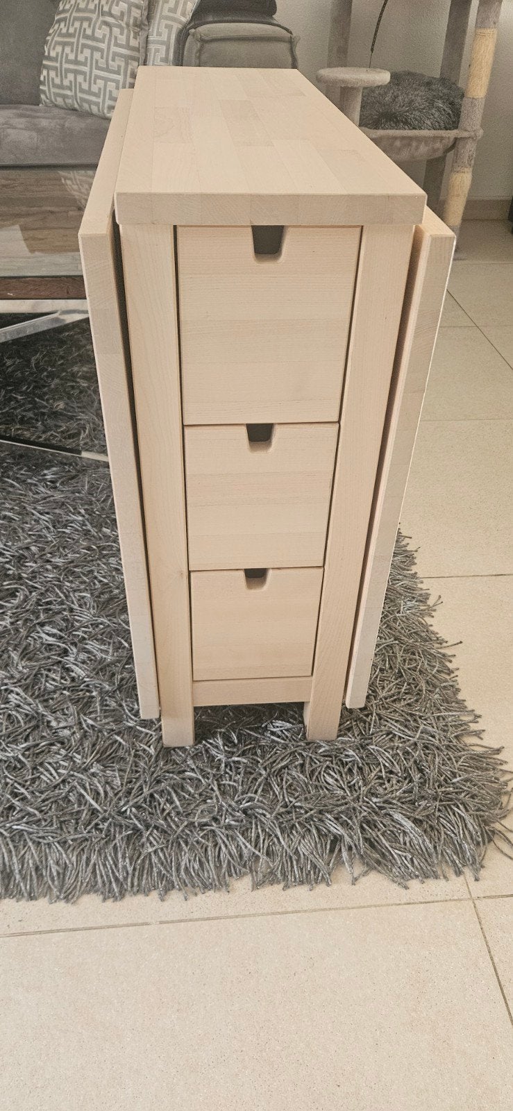 nieuwstaat ikea norden klaptafel eettafel bureau lades, Ophalen, 100 tot 150 cm, 50 tot 100 cm, Zo goed als nieuw