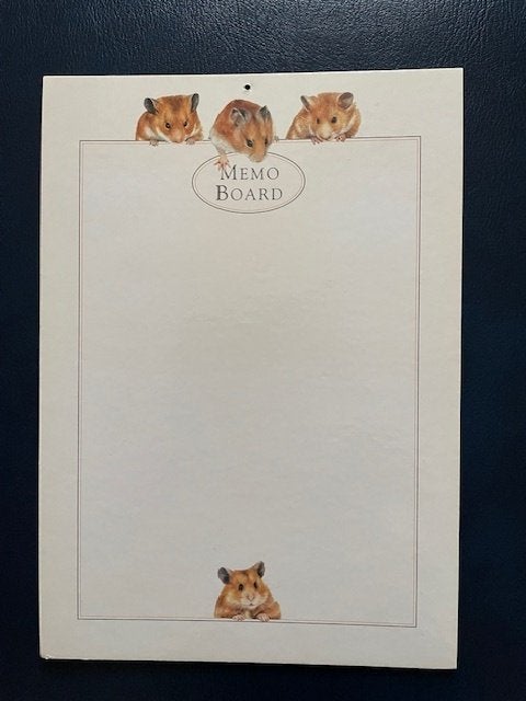 Hamster Memobord, Als Nieuw, 29.5 x 21cm, Verzamelen, Beelden en Beeldjes, Ophalen of Verzenden, Zo goed als nieuw, Dier