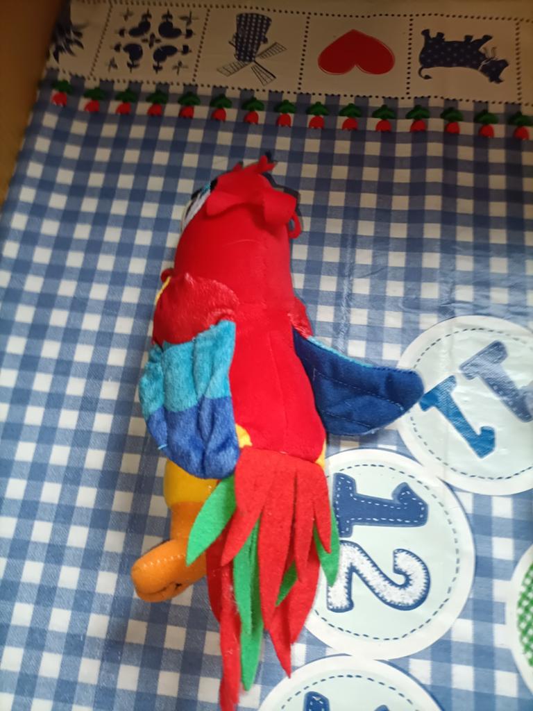 Papagaai knuffel Wildlands Adventure Zoo Emmen 25 cm groot, Ophalen of Verzenden, Zo goed als nieuw, Overige typen