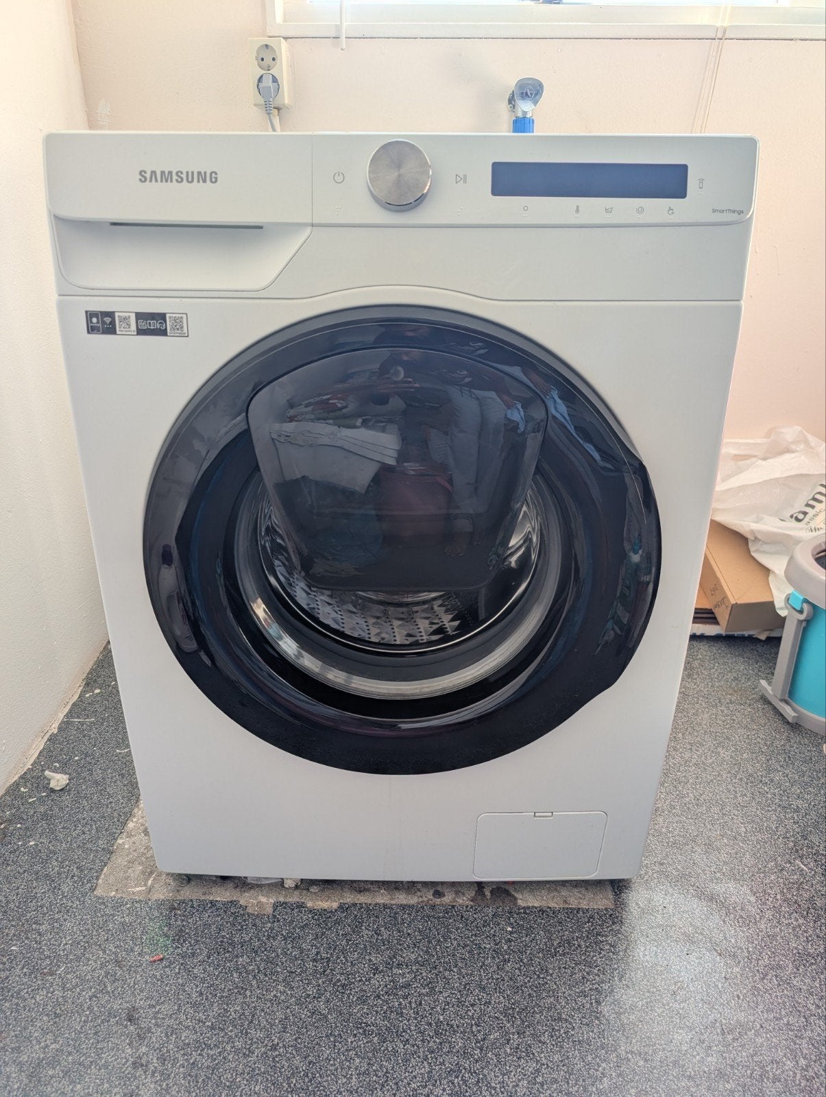 Samsung WW90T554AAW/S2 Washing Machine - 9kg AddWash, Ophalen, 1200 tot 1600 toeren, 8 tot 10 kg, Zo goed als nieuw
