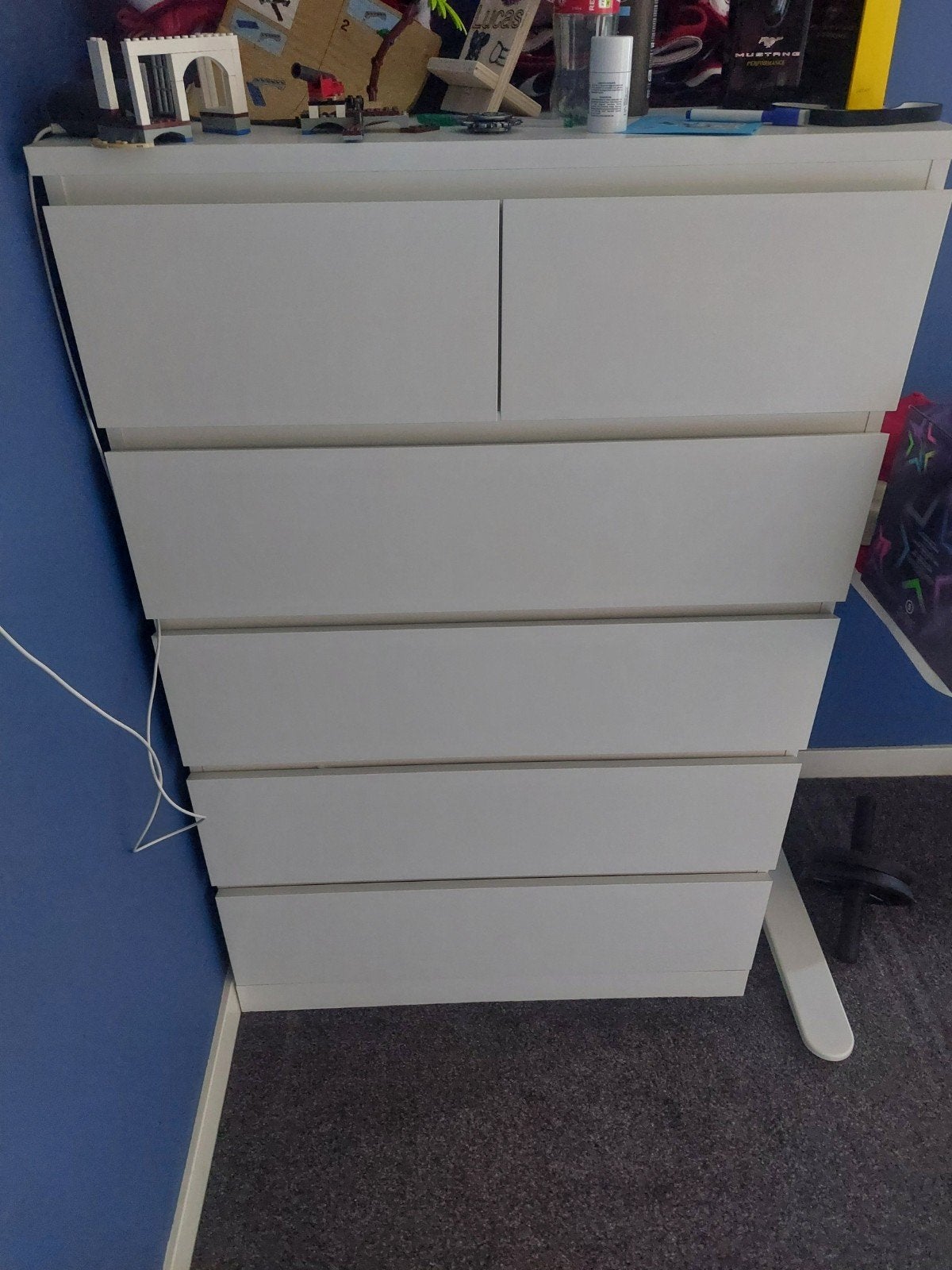 IKEA MALM Kast met 6 lades - Zo goed als nieuw, Ophalen, 5 laden of meer, 100 tot 150 cm, 50 tot 100 cm