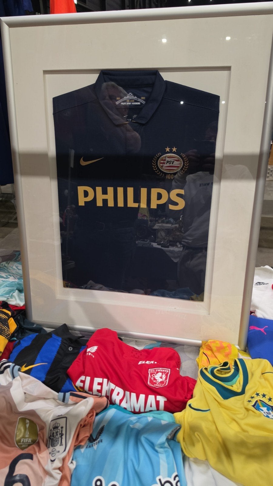 Ingelijst PSV Shirt 2013-2014 - Jubileumeditie, Ophalen of Verzenden