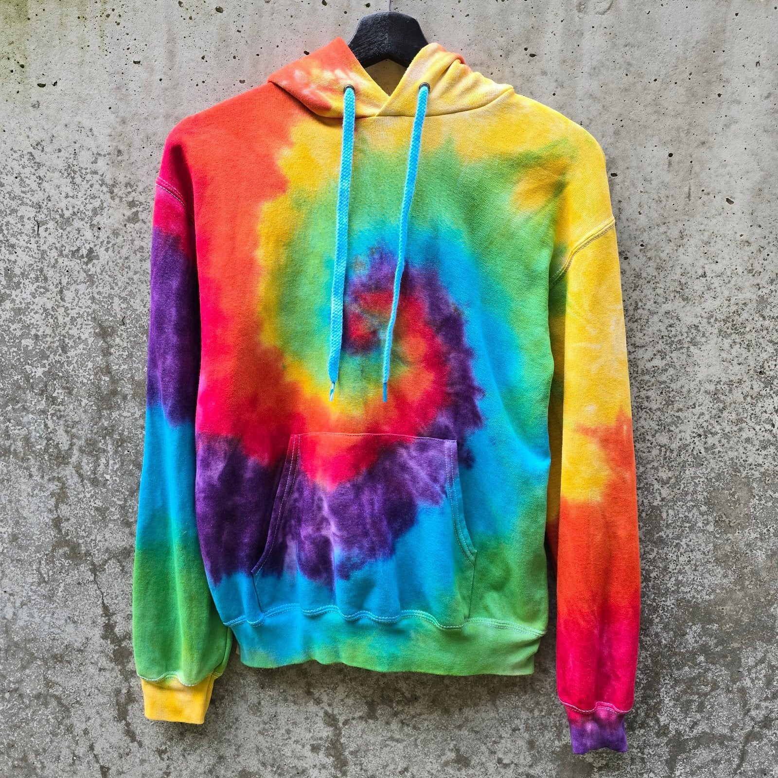 Regenboog spiral tie dye hippie unisex hoodie maat S, Overige kleuren, Spiral Creaties, Nieuw, Ophalen of Verzenden